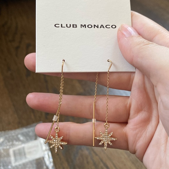 Club Monaco Starburst Threader Earrings - Picture 4 of 5